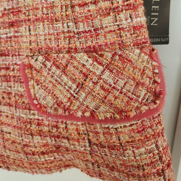 Anne Klein Orange Tweed Blazer NWT Size 8 - Picture 4 of 7